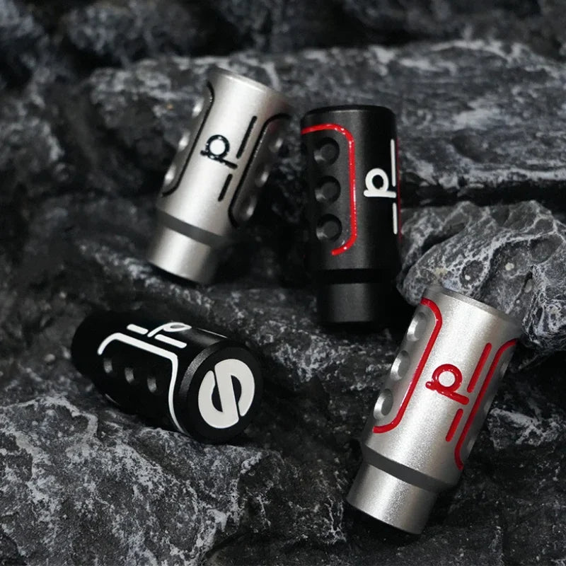 Universal Aluminum Manual Gear Shift Knob Silver Black JDM Style Gear Stick