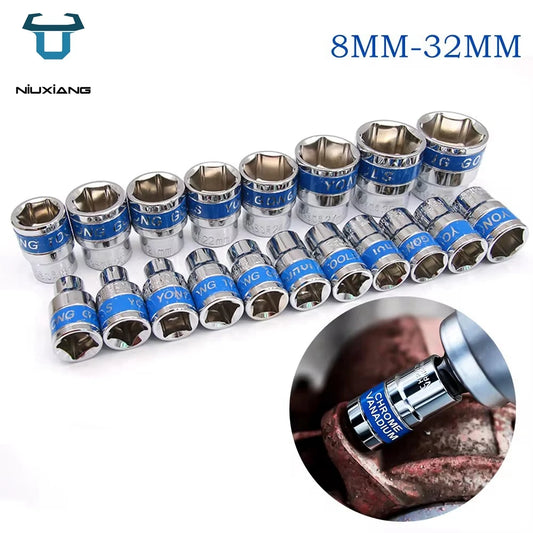 8-32mm 1/2" Drive Deep Impact Socket Set Metric Pneumatic Wrench Tire Tool