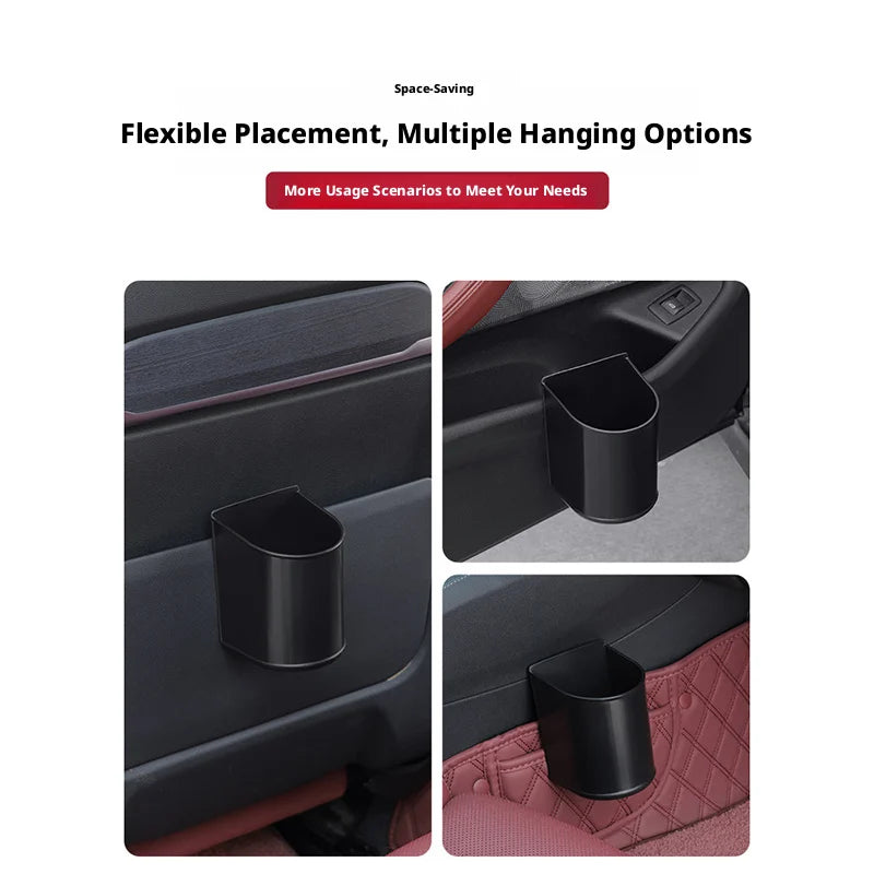 Universal Car Cup Holder Seat Back Organizer Trash Can Interior Accessory