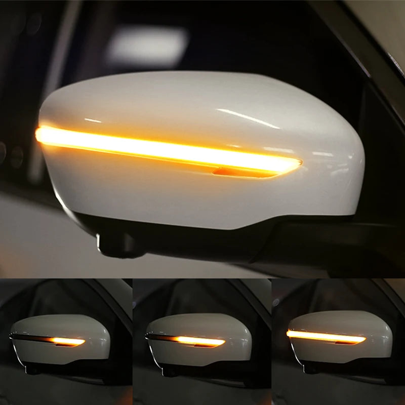 SEAMETAL 12V LED Car Mirror Turn Signal Strip Flowing Light Daytime Running