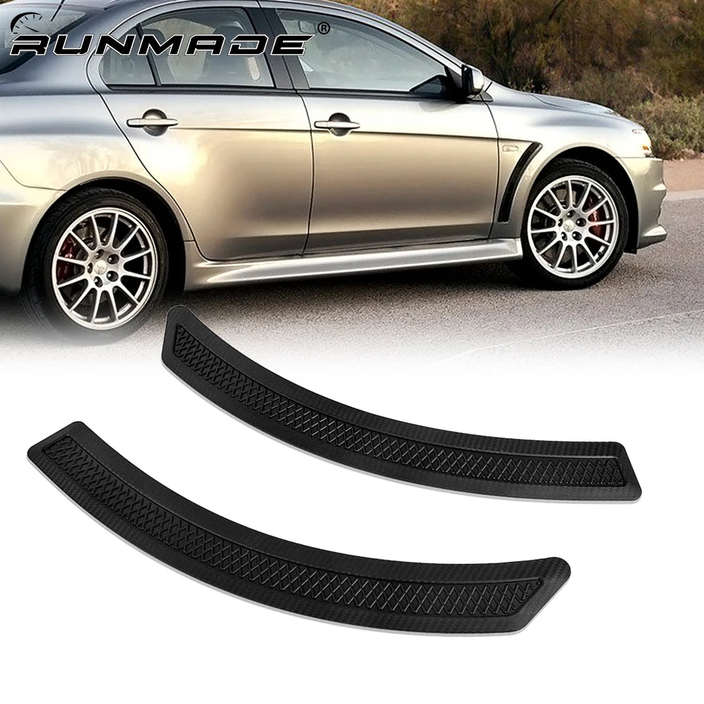 Matte Black Carbon Style Fender Vent Trim For Mitsubishi Lancer Ralliart 2008-2015