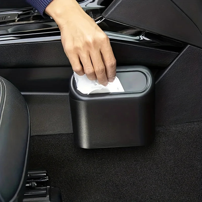 1pc Mini Car Trash Can Garbage Bin Organizer for Clean Interior Storage