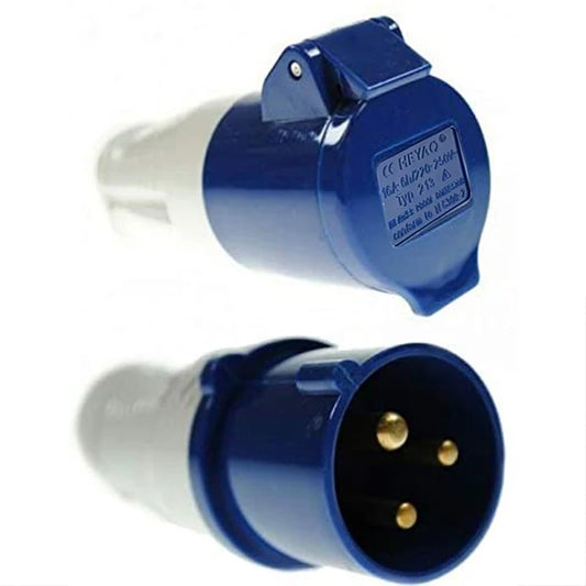 3-Pin 240V 16A Caravan Mains Hook-Up Plug Adapter for Caravan, Motorhome