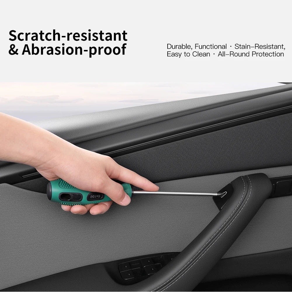 Suede Door Window Switch Button Trim Cover for Tesla Model 3 Highland 2025