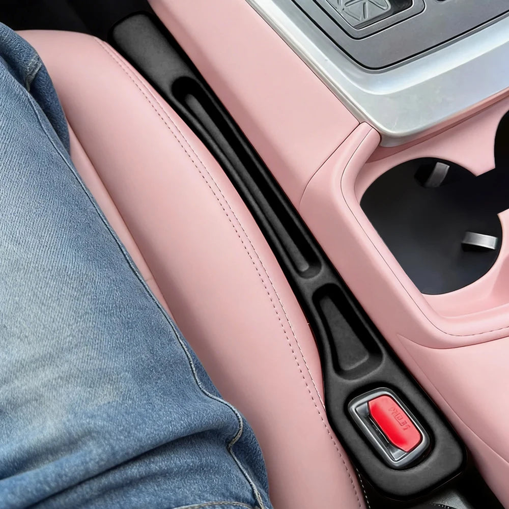 2Pcs Car Seat Gap Filler Organizer Universal Auto Seat Side Storage Accessory
