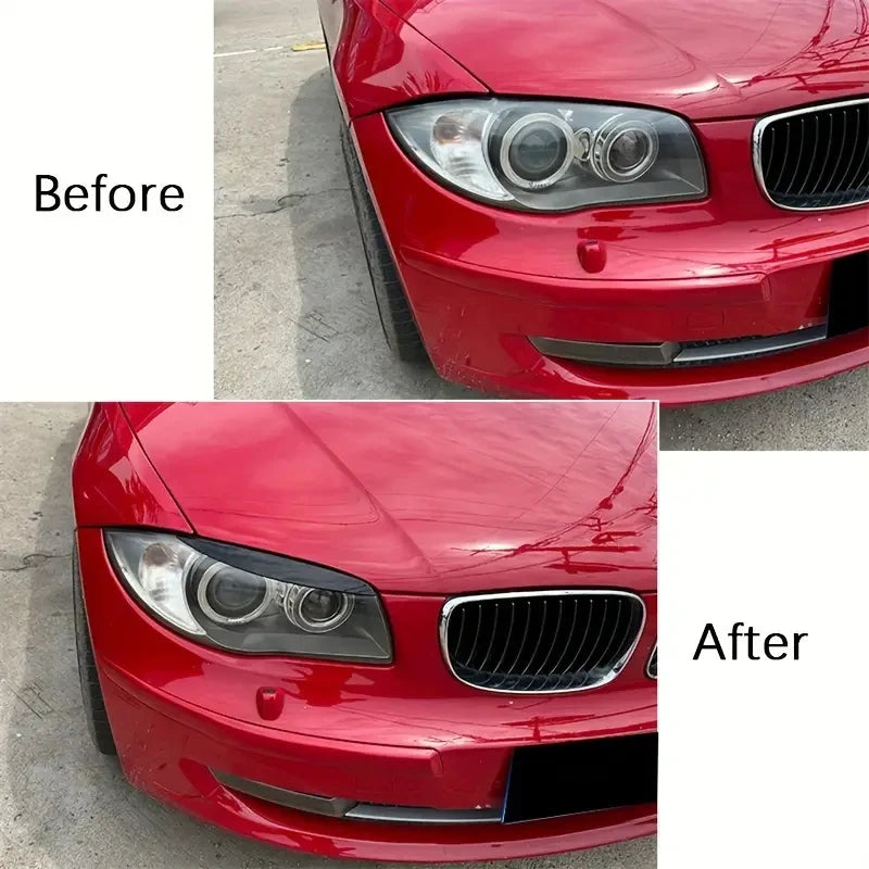 Gloss Black Headlight Eyebrow Eyelid Trim for BMW 1 Series E81 E82 E87 2004–2014