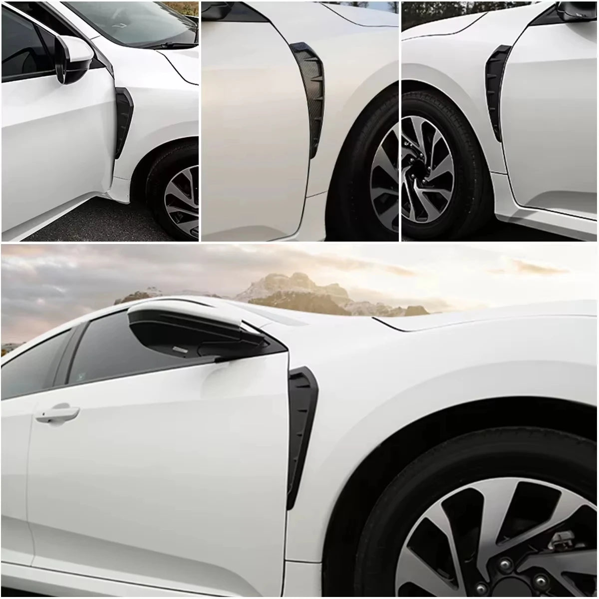 Shark Style Side Air Vent Trim for Honda Civic 2016–2025