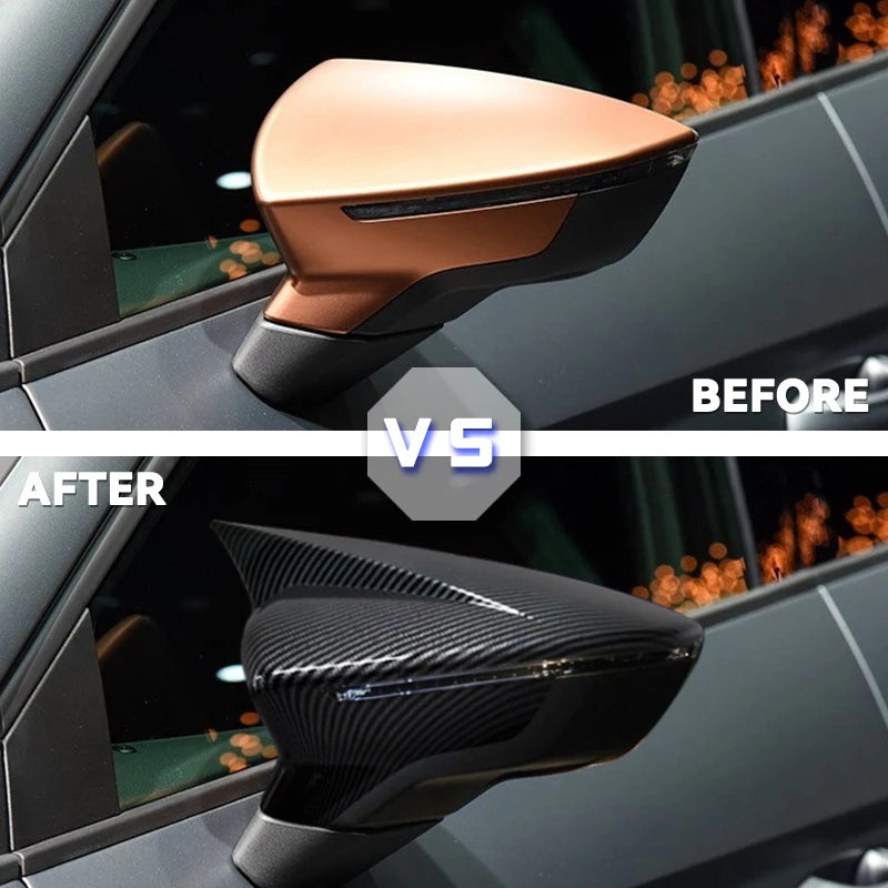 2PCS Side Mirror Cover Caps for SEAT Leon MK3 5F ST FR Cupra Ibiza Mk5 2017–2020