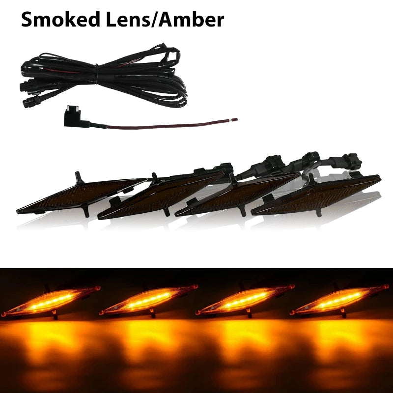 4PCS LED Grille Lights Wiring Harness Kit for Toyota 4Runner TRD Pro 2014-2021