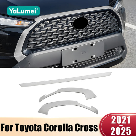Front Racing Grille Trim Strips for Toyota Corolla Cross XG10 & Hybrid 2021–2025