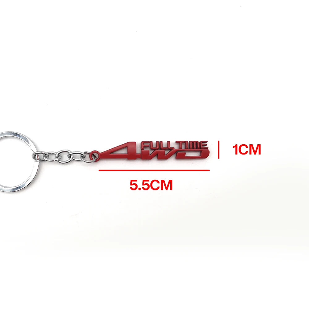 4WD Metal Car Logo Keychain Key Ring for Toyota Honda Jeep Kia Ford Hyundai Mini