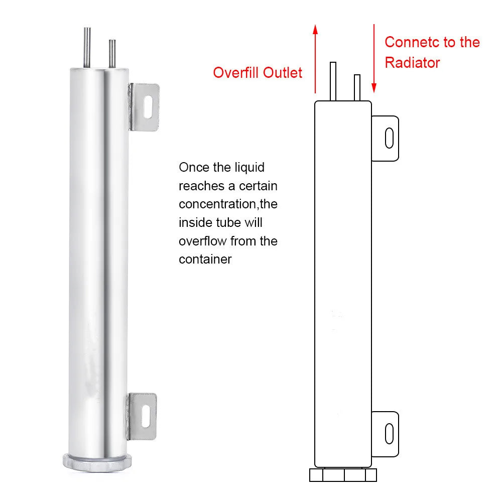 Polished Stainless Steel Radiator Overflow Tank Catch Can 3x10 2x13 3x9 Inch