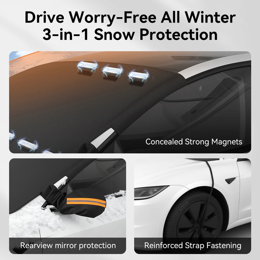 Winter Car Windshield Snow Cover Reflective Oxford Waterproof Frost Protector