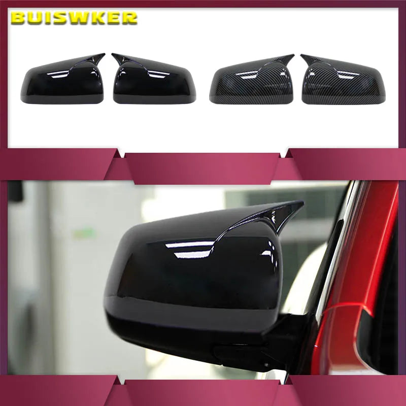 Side Mirror Cover Caps Replacement for Mitsubishi Lancer X EX EVO 2008–2016