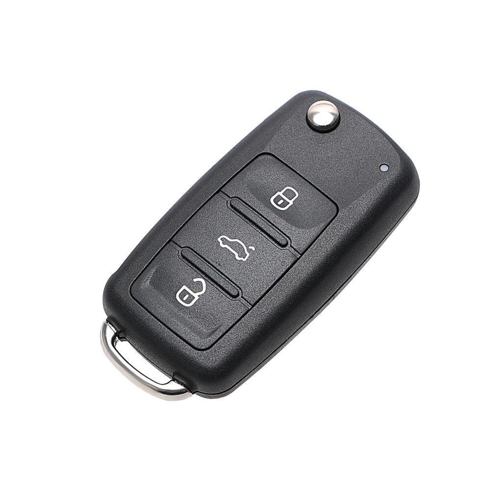3-Button Flip Car Key Shell Replacement for Volkswagen VW Golf Jetta Polo
