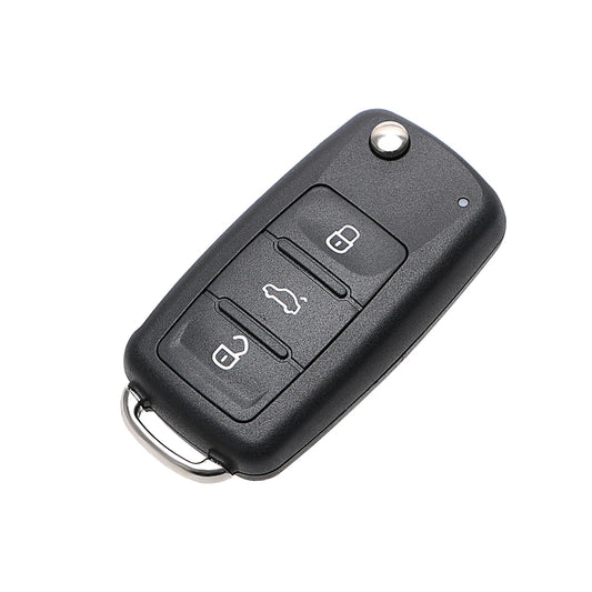 3-Button Flip Car Key Shell Replacement for Volkswagen VW Golf Jetta Polo