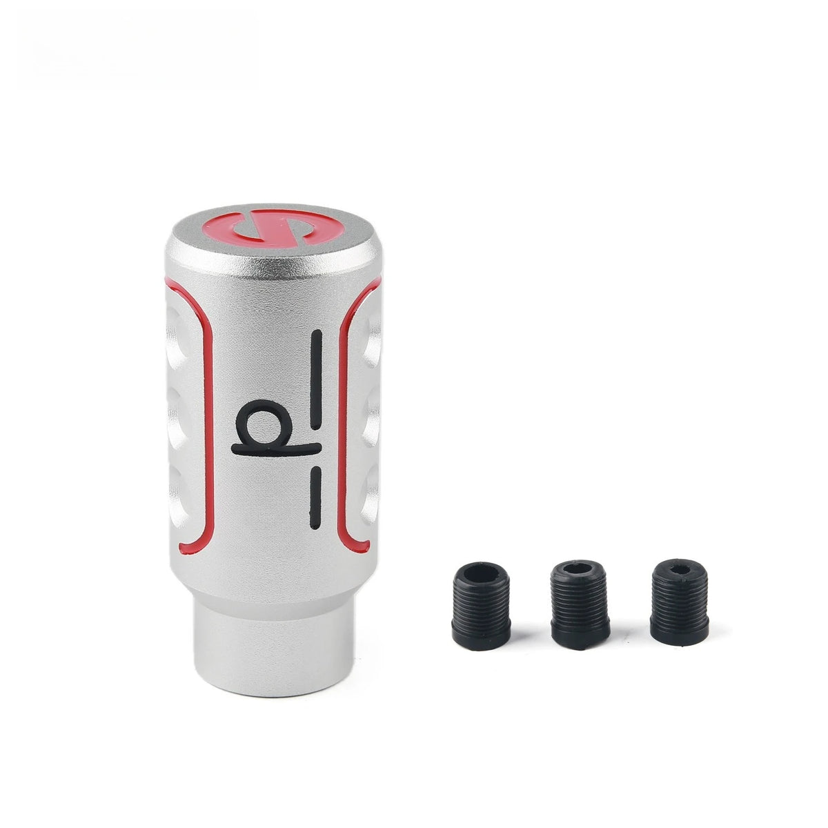 Universal Aluminum Manual Gear Shift Knob Silver Black JDM Style Gear Stick