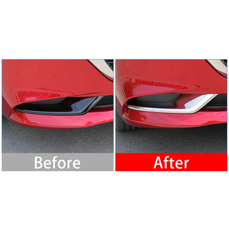 ABS Front & Rear Fog Lamp Eyebrow Trim Covers for Mazda 3 BP 2019–2025