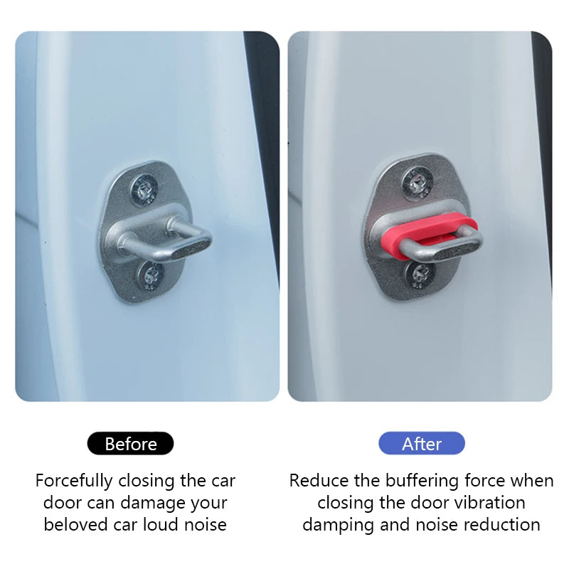 4/16PCS Car Door Lock Shock Absorber Buffer Pads Anti-Vibration