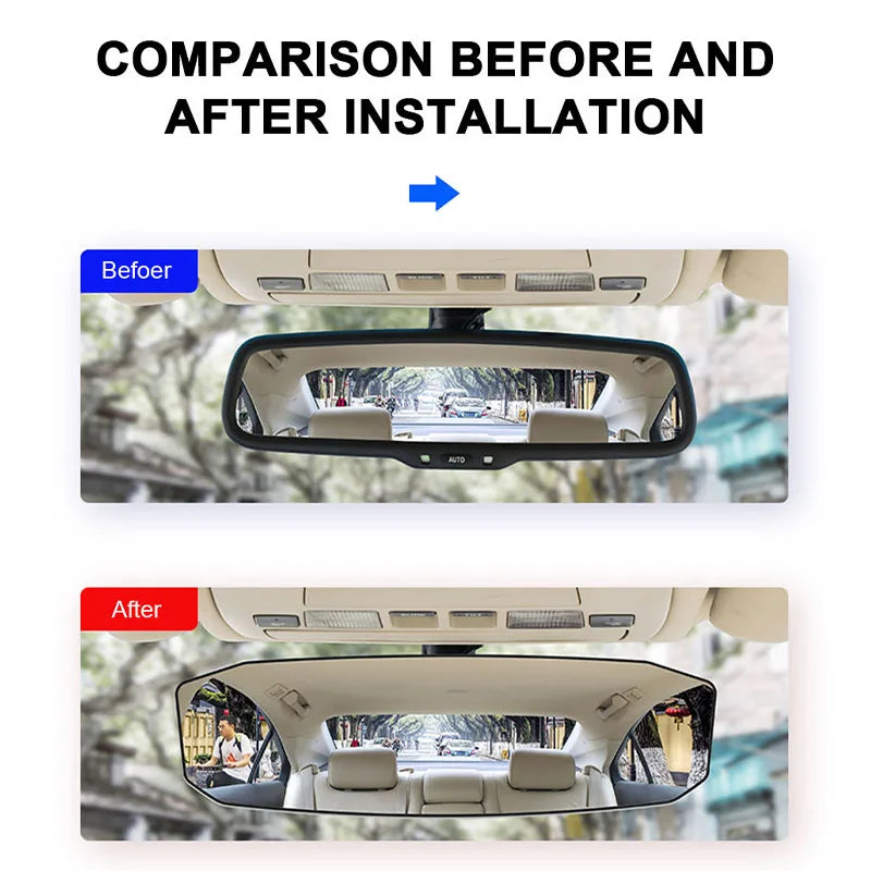Wide Angle Convex Interior Rearview Mirror Anti-Glare Baby & Child Seat Monitor