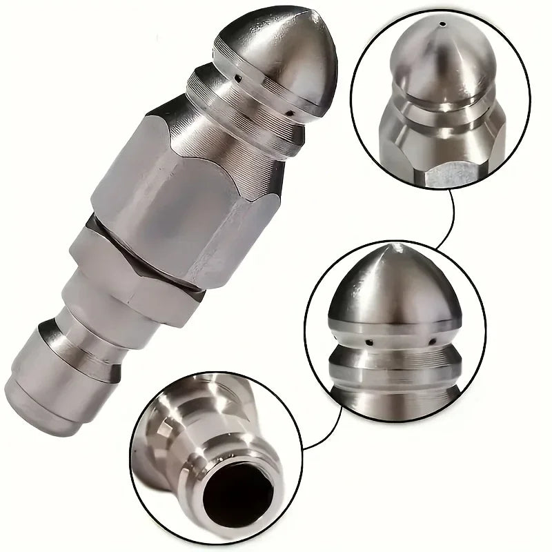 G1/4" Sewer Jet Nozzle High Pressure Washer Drain Cleaning Hose Nozzle 5000 PSI