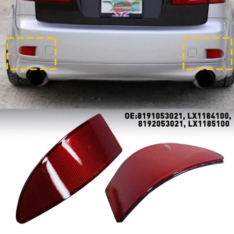 Rear Bumper Reflector Light Cover for Lexus IS250 IS350 2006-2013