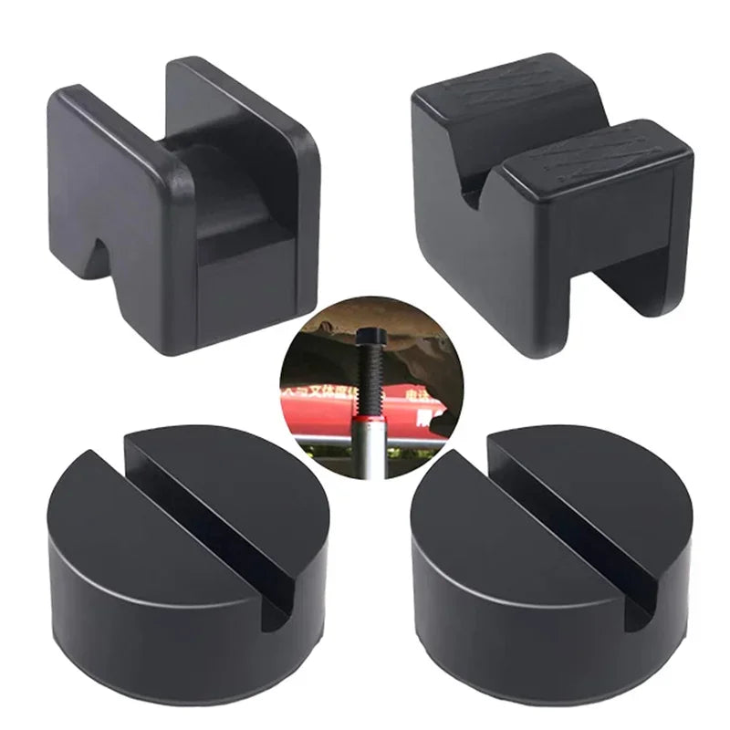 Universal Car Jack Rubber Pad Slotted Lift Jack Stand Frame Protector Adapter