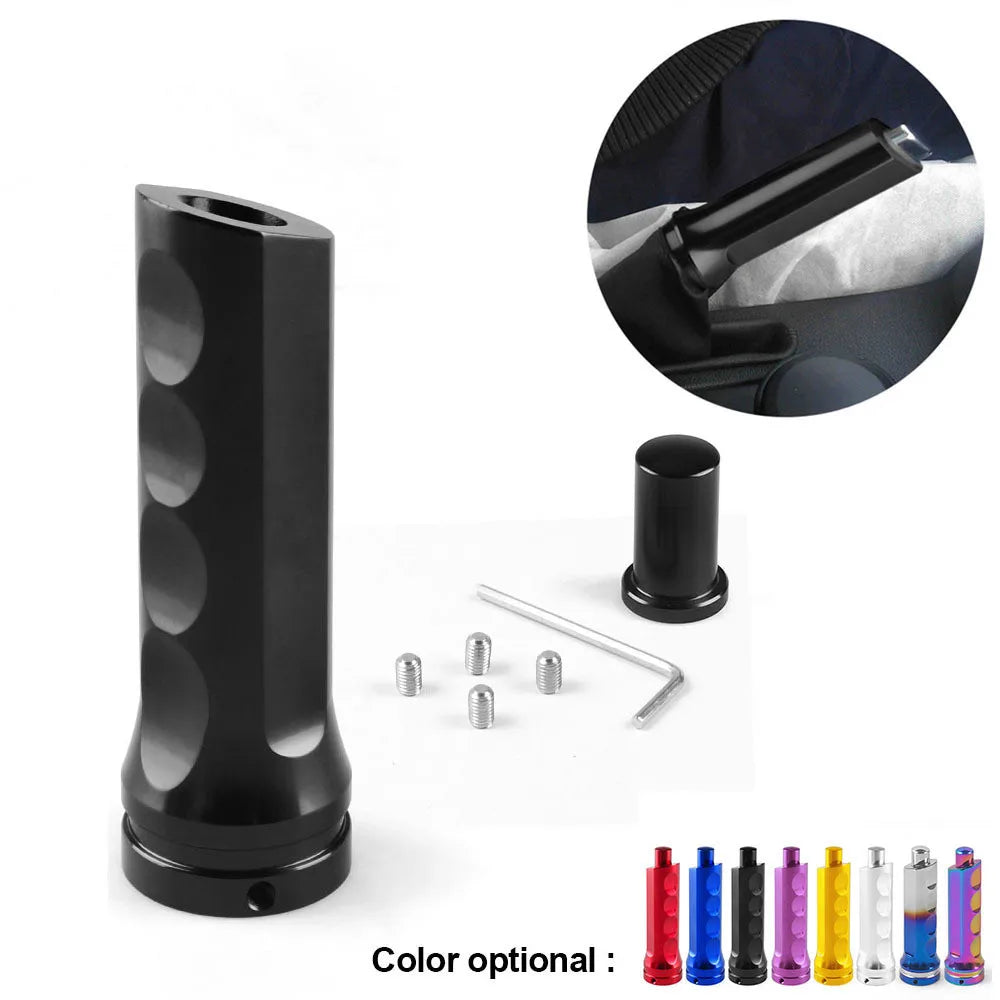 Universal Black Aluminum Handbrake Sleeve Cover Hand Brake Handle Protector