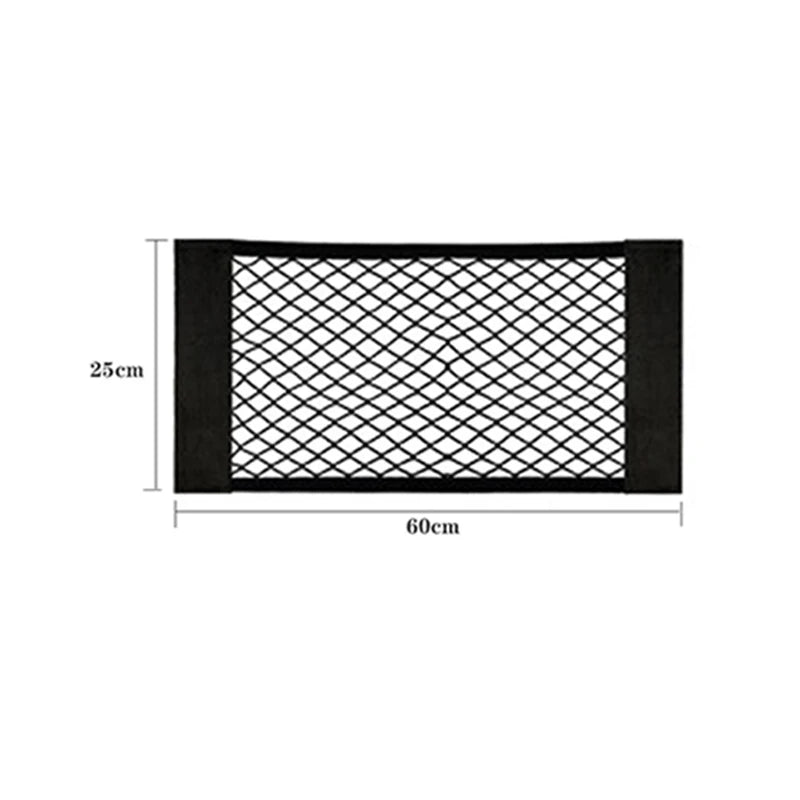 Universal Car Seat Back Organizer Mesh Net Pocket Elastic Trunk Storage Bag