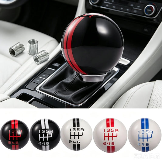 5/6 Speed Resin Gear Shift Knob M12x1.25 M10x1.5 M10x1.25 M8x1.25