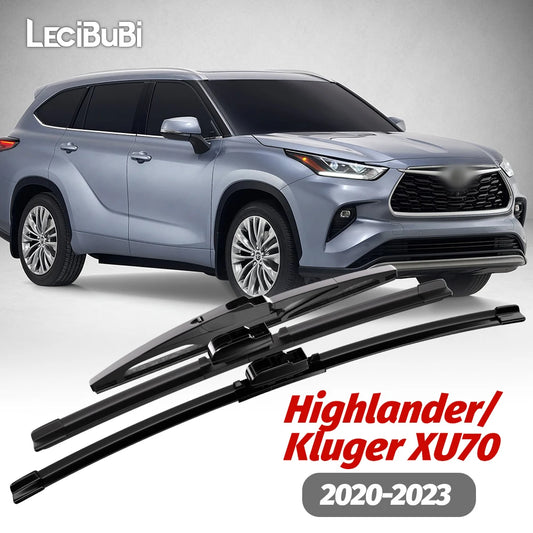 Front & Rear Windshield Wiper Blades Set for Toyota Highlander Kluger XU70 2020–2023