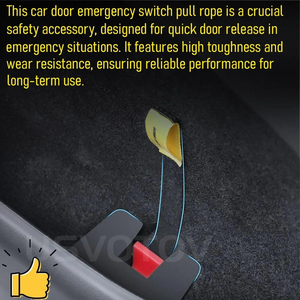 Rear Door Emergency Release Pull Cord for Tesla Model 3/Y Juniper 2025–2026