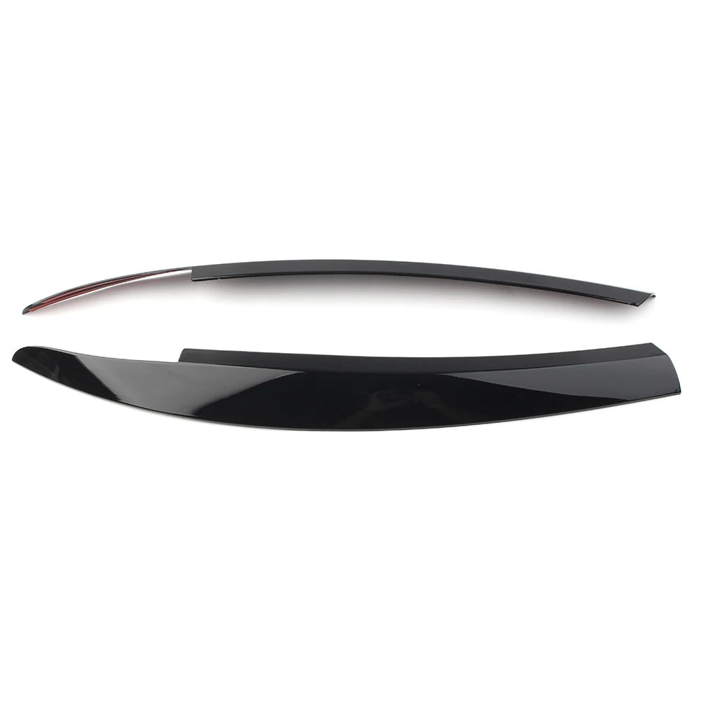 Gloss Black Headlight Eyebrow Eyelid Cover Trim for VW Scirocco 2009–2017