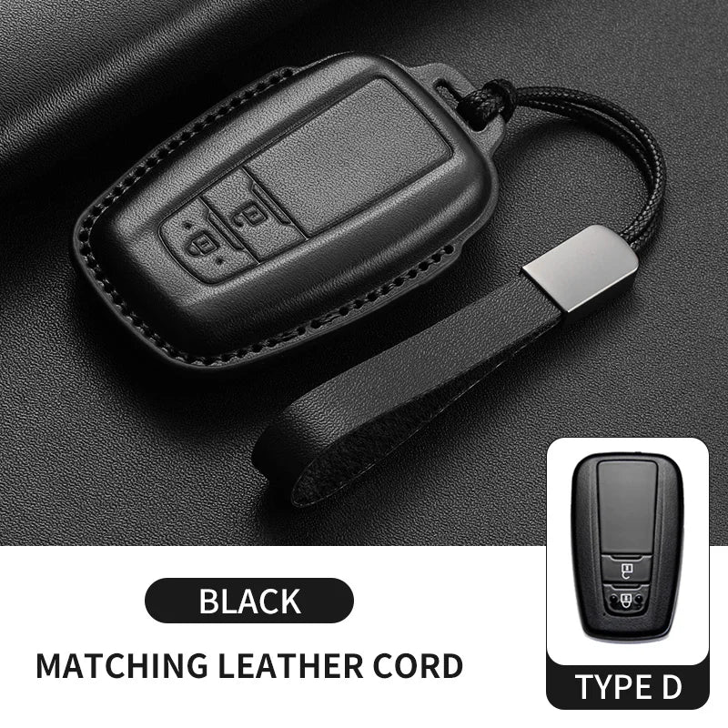 Leather Smart Key Case Cover for Toyota Prius, Camry, Corolla, Avalon, C-HR, RAV4