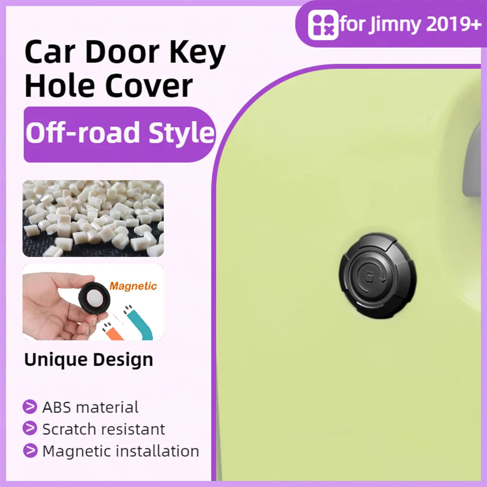4PCS Door Keyhole & Side Fender Turn Signal Trim Covers for Suzuki Jimny 2019+