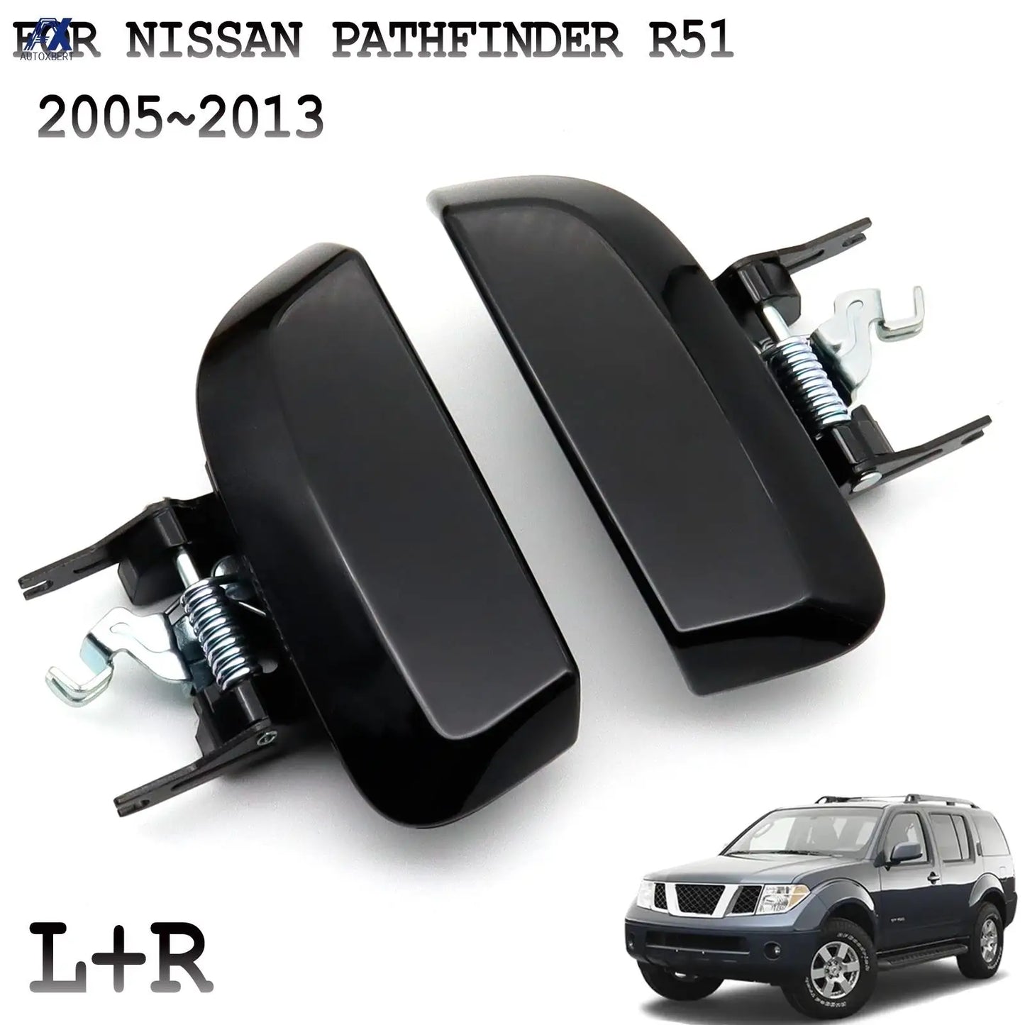 Rear Exterior Outer Door Handle Pair for Nissan Pathfinder R51 2005–2013