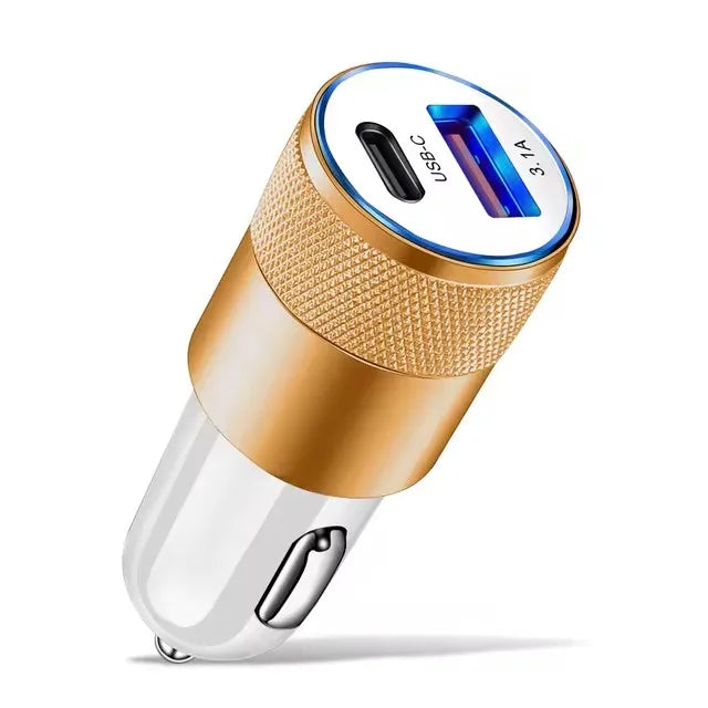 66W USB Car Charger PD Type C Fast Charging Adapter 12V/24V Cigarette Lighter