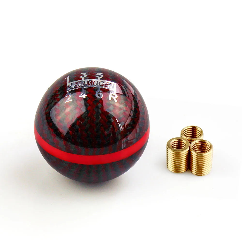 MUGEN Style Carbon Fiber 5 6 Speed Manual Gear Shift Knob for Honda Civic Type R