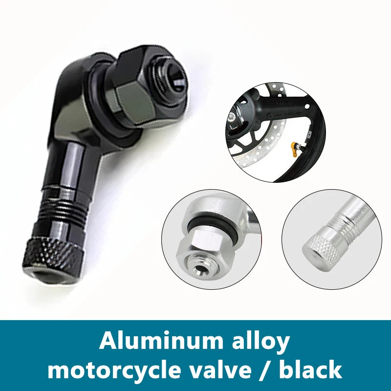 90° CNC Aluminum Motorcycle Tire Valve Stem Universal Tubeless Wheel Valve