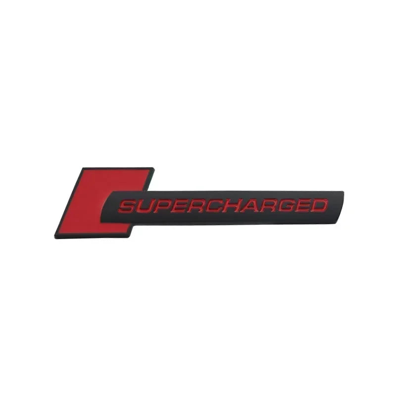 3D Supercharged Metal Car Emblem Badge Sticker for Audi A3 A4 A5 Q3 Q5 Q7