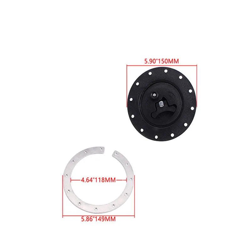 Billet Aluminum Fuel Cell Filler Cap Twist Lock Cover 12-Hole Universal Kit