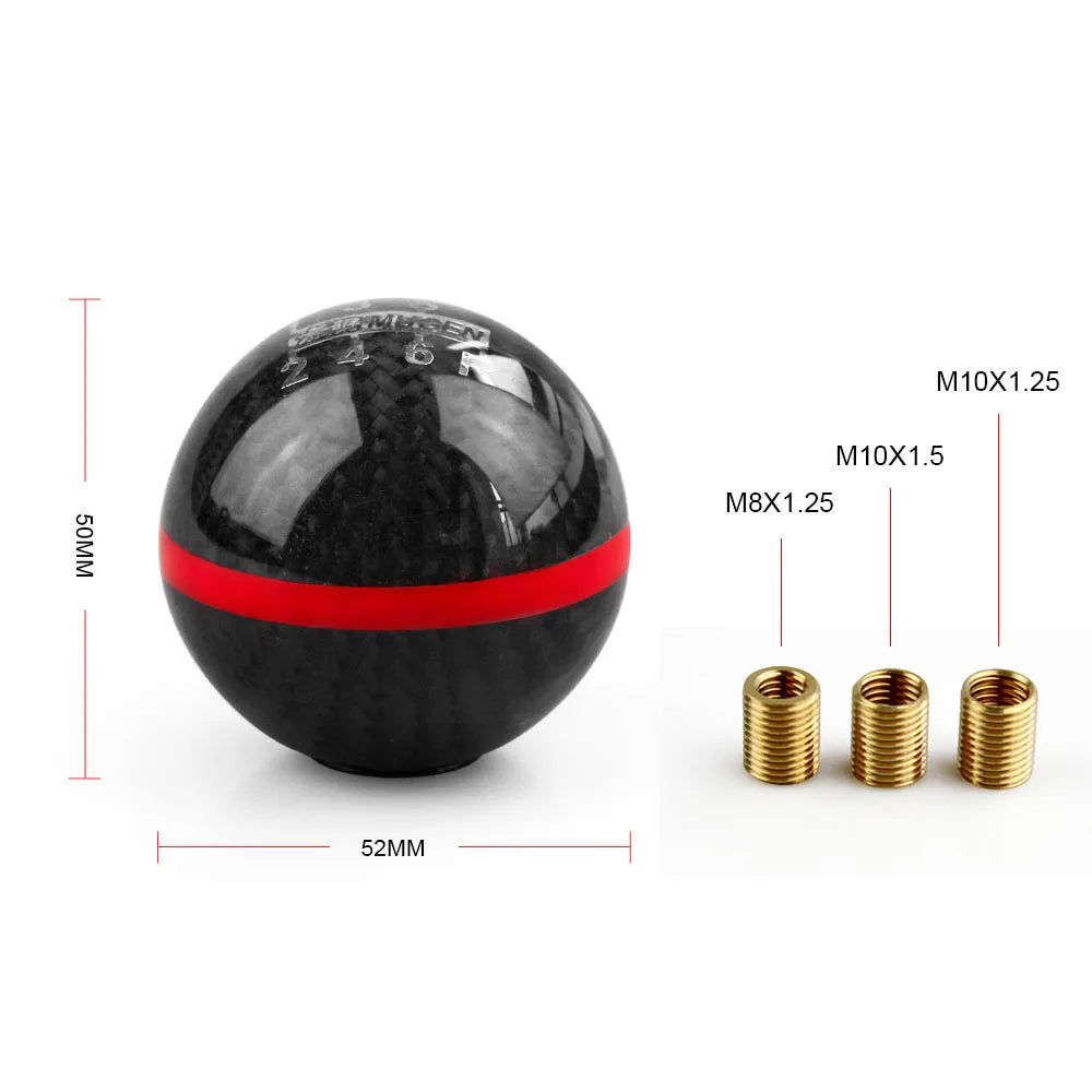 MUGEN Style Carbon Fiber 5 6 Speed Manual Gear Shift Knob for Honda Civic Type R