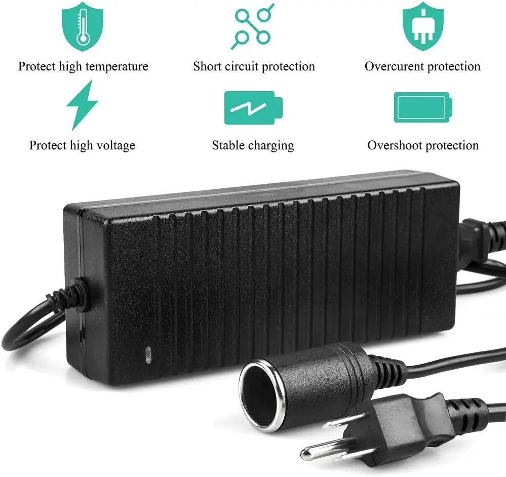 110V/240V AC to 12V DC 15A 160W Power Adapter Cigarette Lighter Socket Supply