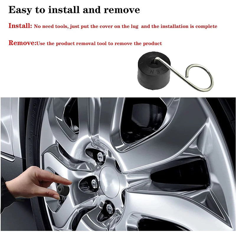 VW Wheel Lug Nut Bolt Cover Caps for Tiguan Golf MK7 GTI Passat Skoda