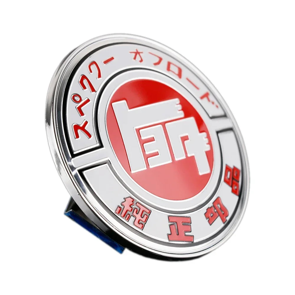 Universal JDM TEQ JAF 9cm Metal Front Grille Badge Japan Emblem Car Decal