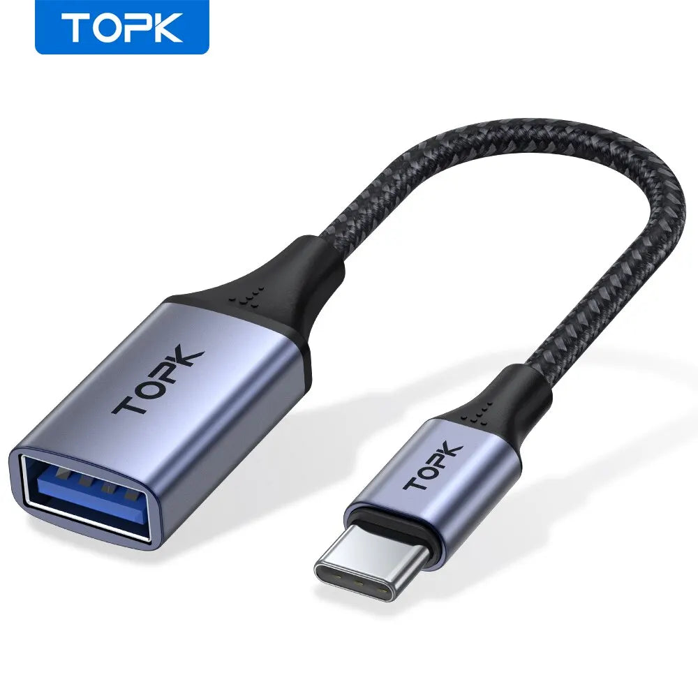 TOPK USB C to USB A OTG Adapter Cable Type C Male USB 3.0 2.0 Female