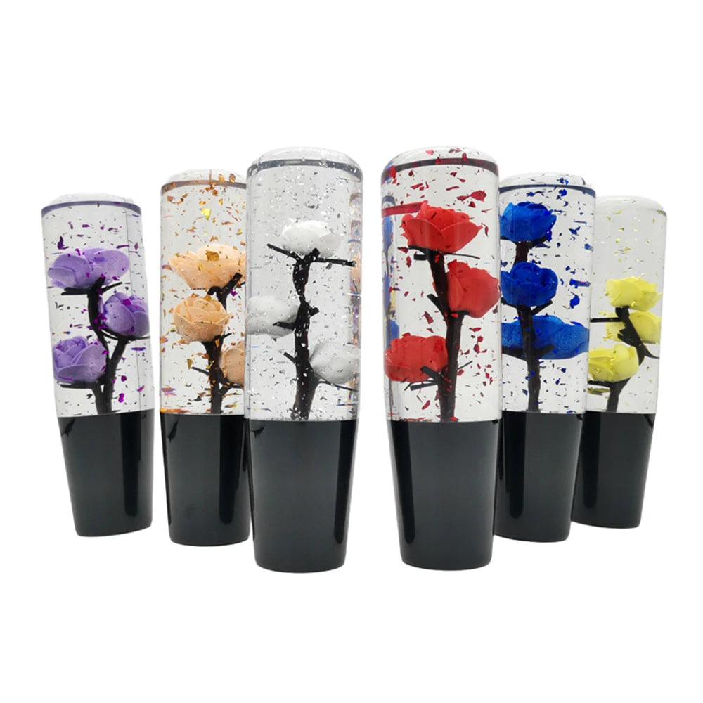 15CM Rose Flower Gear Shift Knob M12x1.25 M10x1.5 M10x1.25 M8x1.25