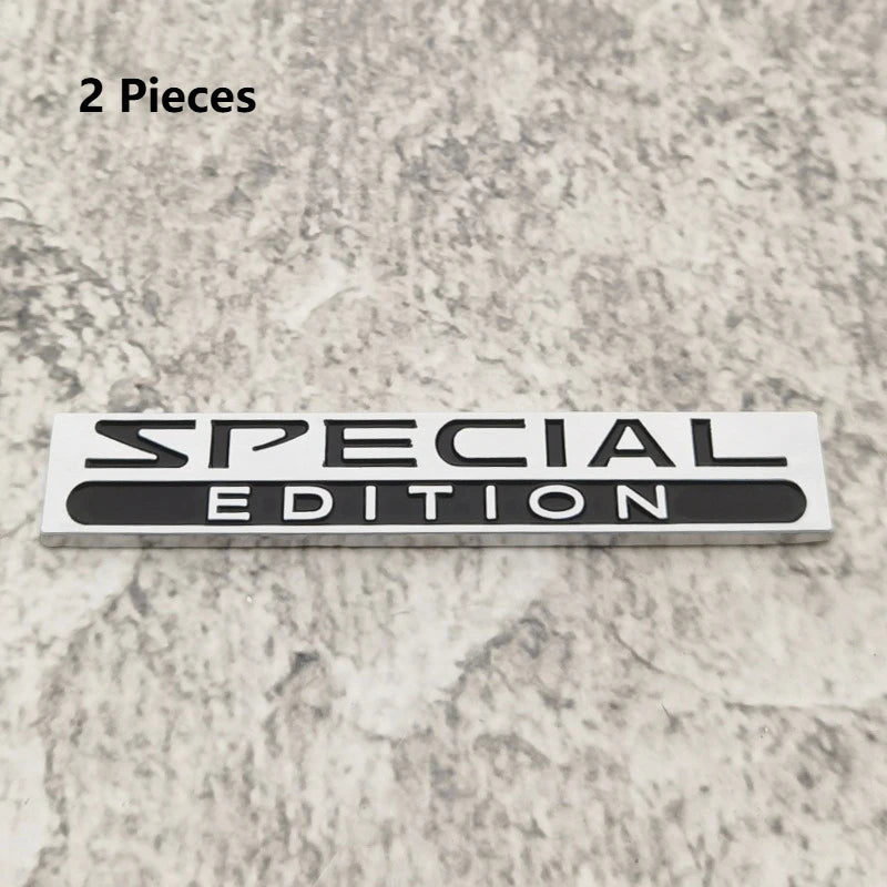 2PCS 3D Zinc Alloy Special Edition Car Fender Badge Emblem Trunk Decal Sticker