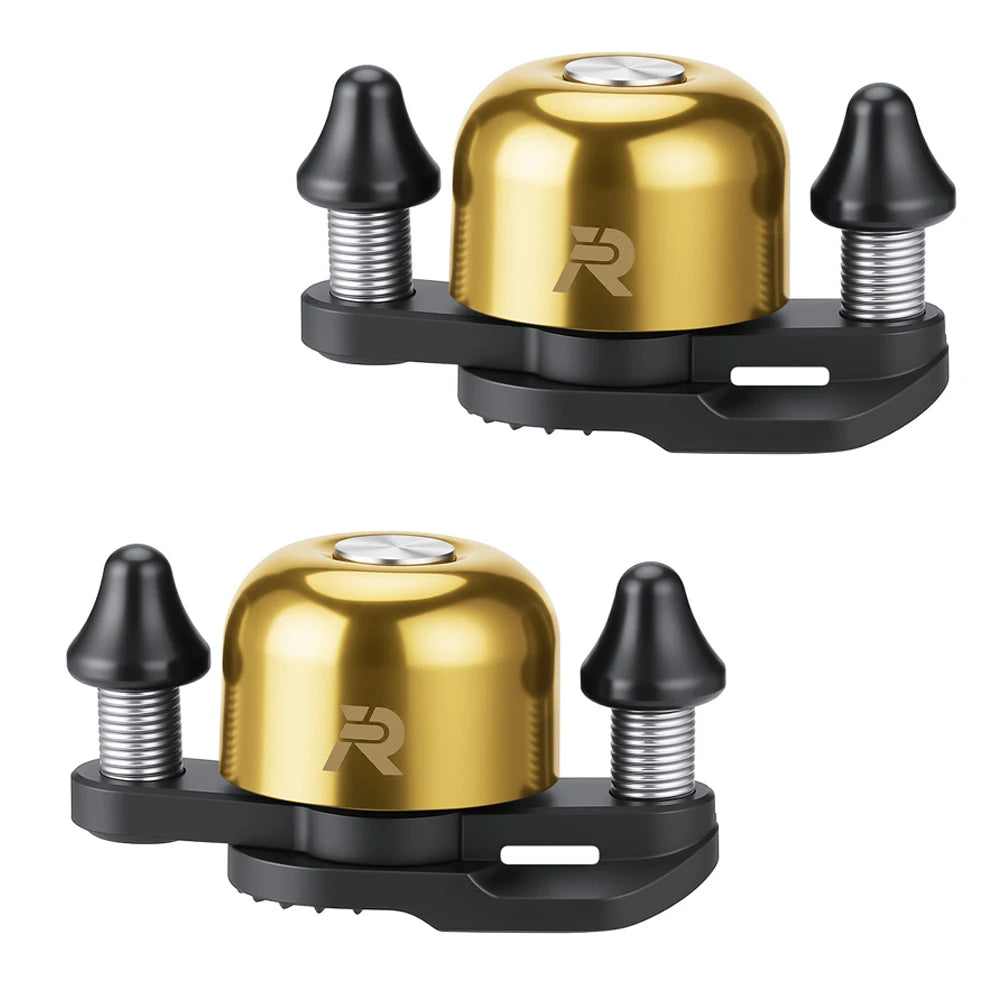 Mini Bike Bell Copper Alloy 100dB Road Bicycle Handlebar Dual Hammer Bell