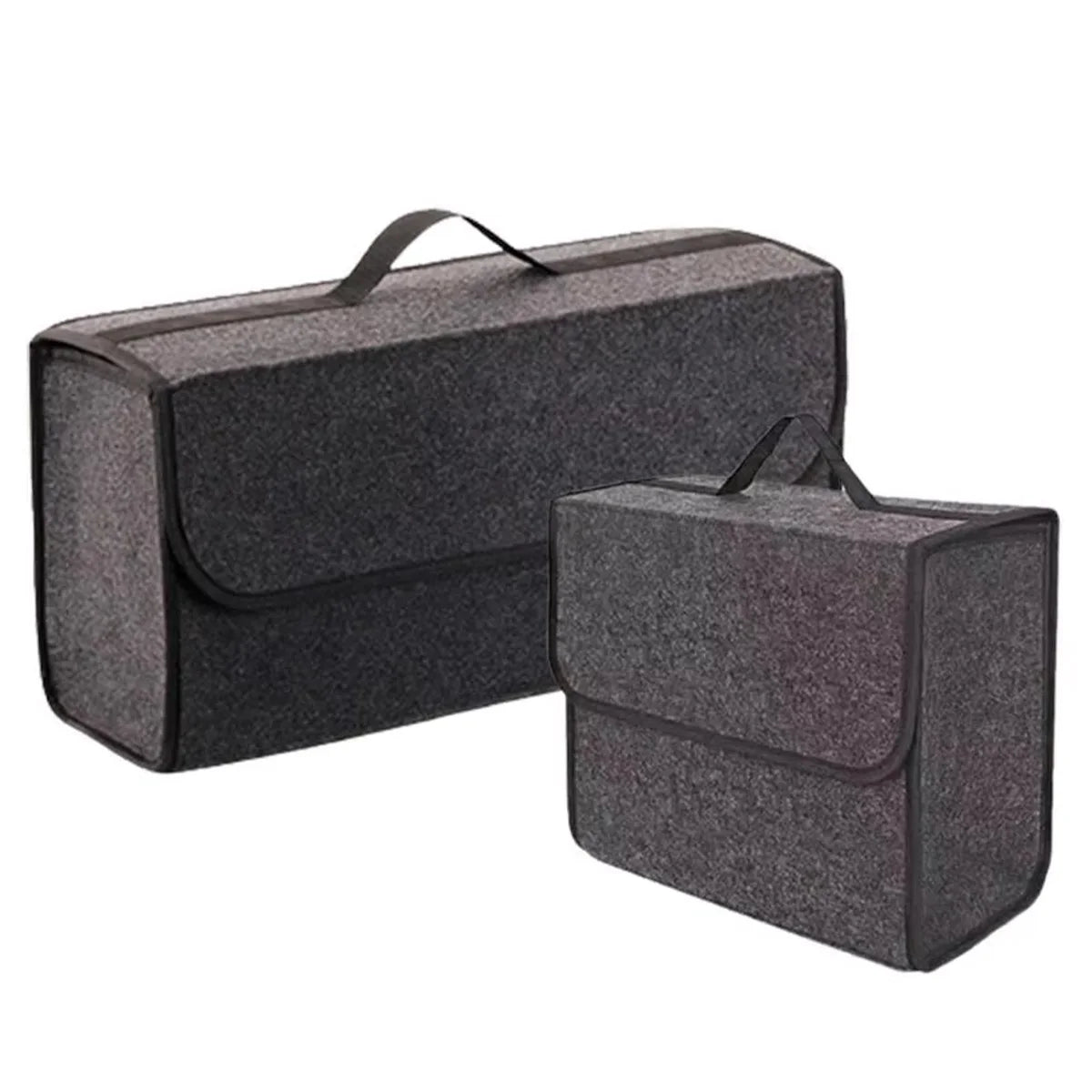 Dark Gray Car Felt Storage Box Organizer Trunk Cargo Bag Foldable